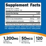 Nutricost Calcio con Vitamina D3 - Imagen 2