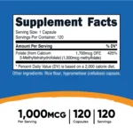 Nutricost Methyl Folate - Imagen 2
